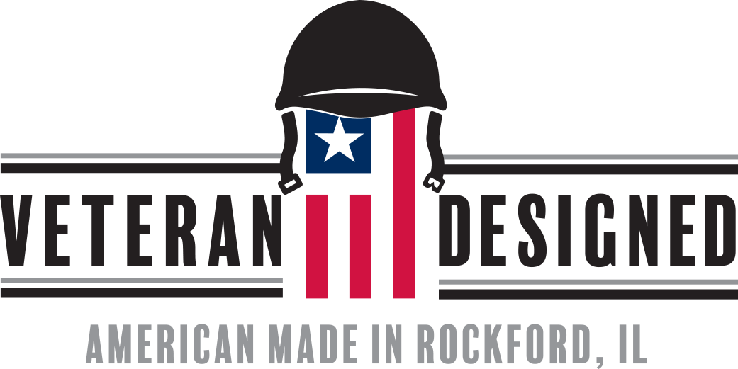 veteran designed. American made in Rockford Illinois.