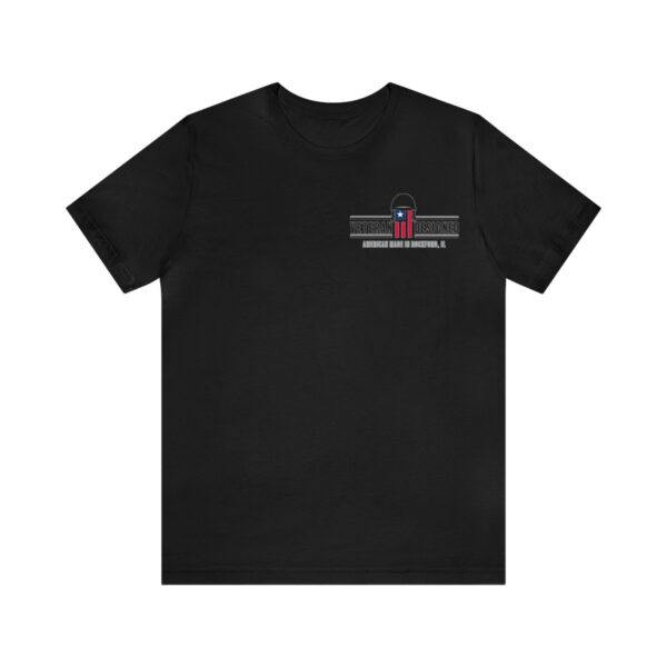 "Thinking of the Rear" with veteran logo (dark shirt) - Image 2