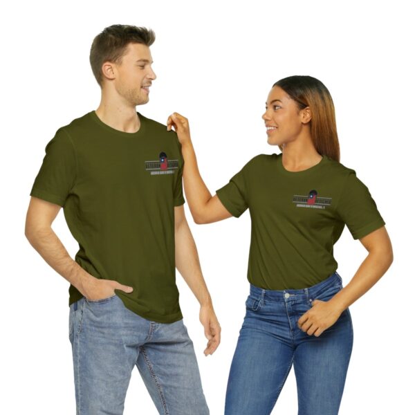 "Thinking of the Rear" with veteran logo (dark shirt) - Image 22