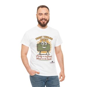 military humor shirt – party in the front, blast in the back tee