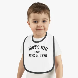 custom baby bib jody's kid, personalized baby gift, baby shower, newborn essentials, cute feeding accessory