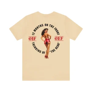 thinking of the rear with veteran logo (light shirt)