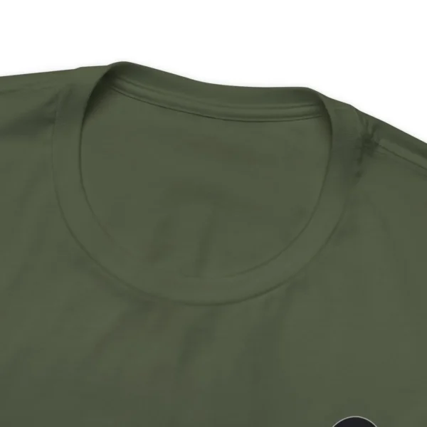 "thinking of the rear" with veteran logo (dark shirt)